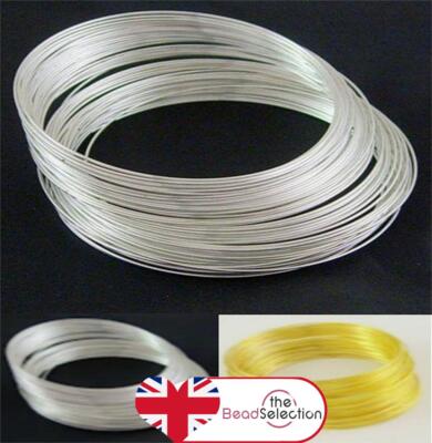 60 SPULEN SCHLAUFEN 55mm x 0,6mm ARMBAND MEMORY DRAHT SILBER / VERGOLDET SCHMUCK 