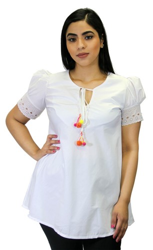 Blusa Blanca De Maternidad Hippie Boho Babyshower atuendo revelan boda de  trabajo para mujer | eBay