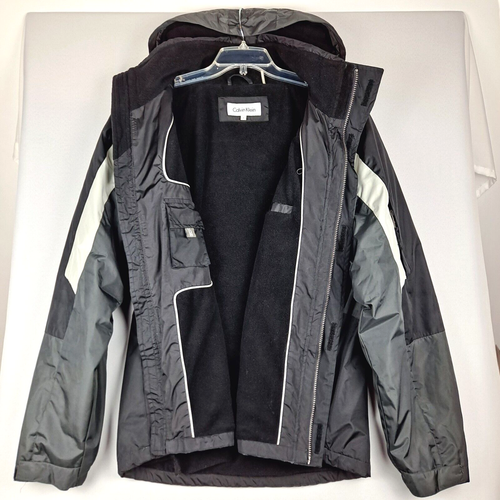 Men's Calvin Klein Insulated Winter Parka Coat With Detachable Hood - Size Large - Picture 2 of 6