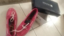 NIB SPERRY Girls Biscayne Top-sider pink sequin Boat Shoes 4.5