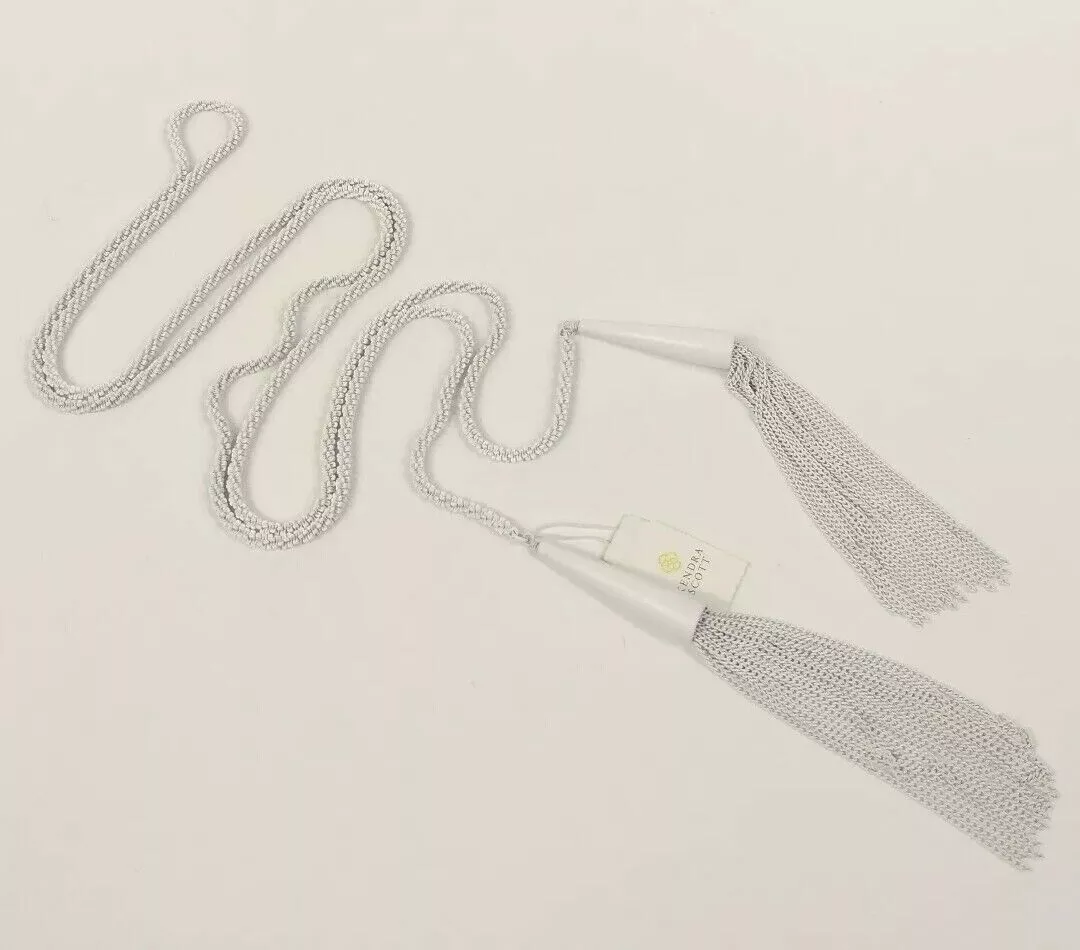 Kendra Scott Phara 50 Lariat Tassel Necklace in Matte White eBay