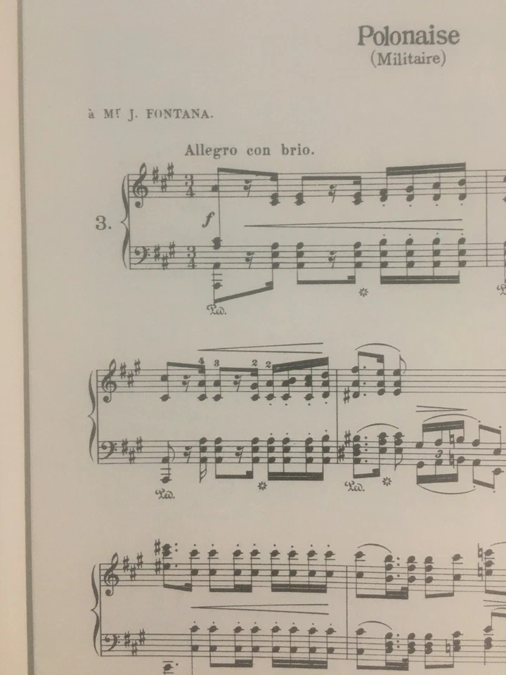 Chopin Polonaises Allegro con Brio Vintage Sheet Music - Image 2 of 3