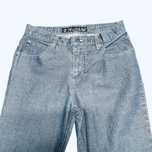 Mudd Jeans Girls 11 (28x30) Distressed Hems Pants Bootcut Blue Cotton Blend - Picture 9 of 19