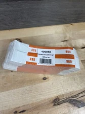 Coin-Tainer Currency Straps, Orange, $50 in Dollar Bills, 1000 Bands/Pack