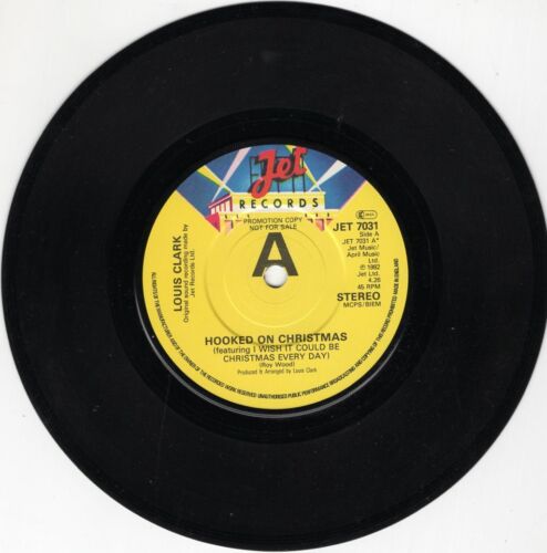 LOUIS CLARK ~ Hooked On Christmas~ Original 1982 UK PROMO 7" vinyl single in p/s - Picture 3 of 3
