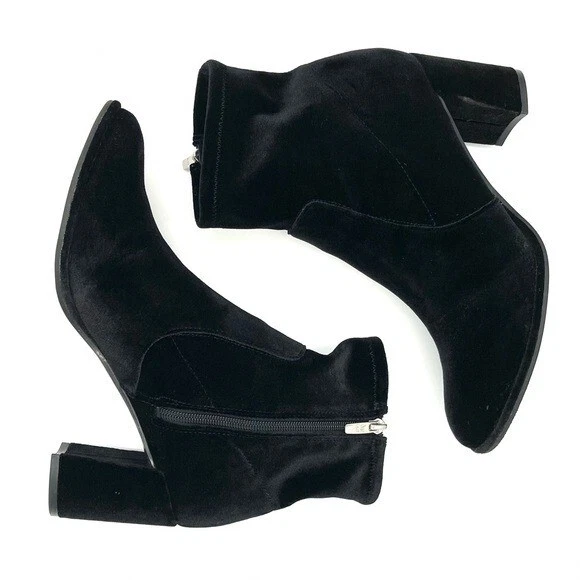 Женские бархатные ботильоны Marc Fisher Lizzy размер 10 эластичные на боковой молнии на блочном каблуке - Изображение 4 из 4