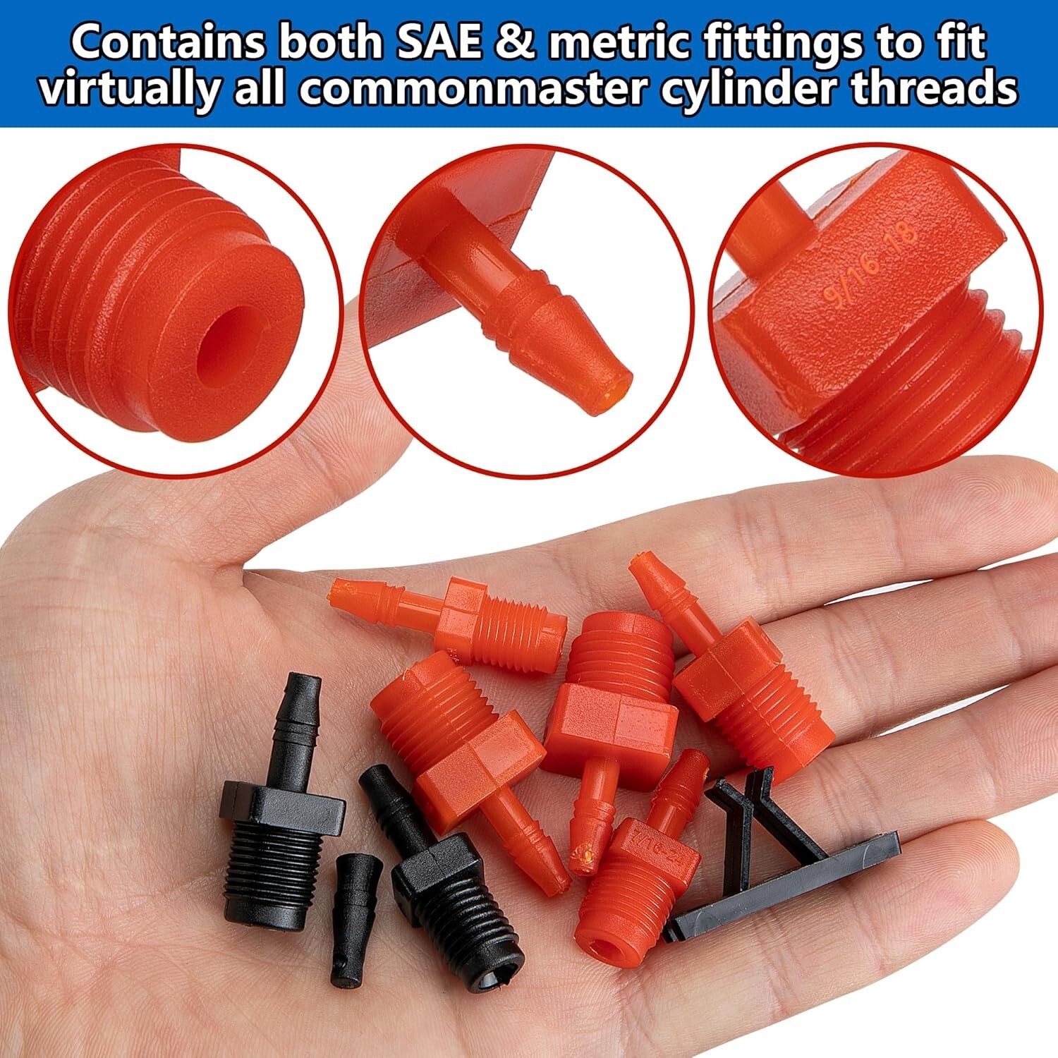 29 Pcs Master Cylinder Bleeder Kit-Brake Bleeder Kit with 22" Hose PTFE Tape Uni