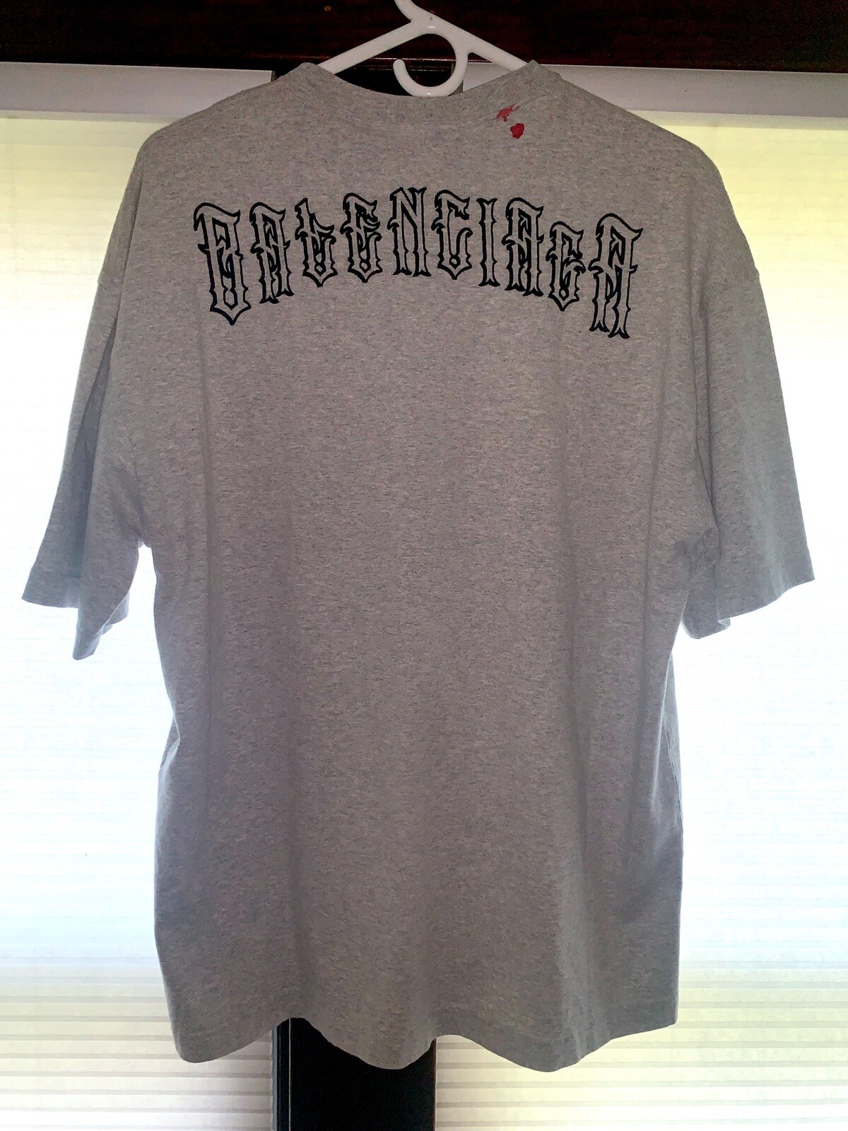 T Shirt Embroidered Hoodie Grey Size 