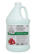 La Palm Healing Therapy Massage Lotion Lychee Lemongrass, 1 gallon. Spa, Salon