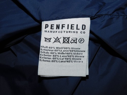 Men's PENFIELD Maynard Navy Blue Wool Blend Full Snap Down Lined Jacket size XL - Picture 7 of 10
