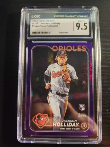 2024 Topps Jackson Holliday RC Purple Holo /799 CGC9.5 #US97 Orioles