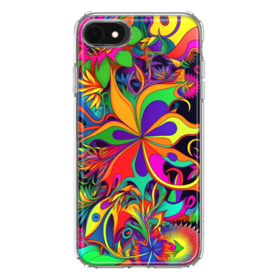 For Apple iPhone 6/7/8/SE 3 2022 Shockproof Case Psychedelic Trippy Flowers