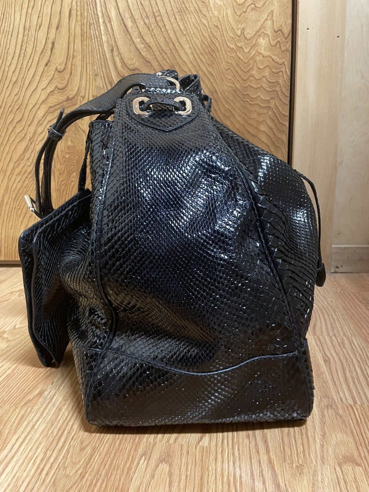 Ralph Lauren Collection Python Drawstring Bucket … - image 9