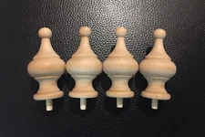 Antique Clock Parts- Finials For Clock ( Set Of 4 )