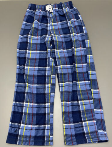 Fleece Pajama Pants Boys Sz 8 Old Navy Nautica Mario Plaid Striped Lot Of 4 - Picture 7 of 13