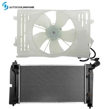Radiator & Cooling Fan Assembly Kit For Toyota For Corolla Pontiac Vibe 2003-08