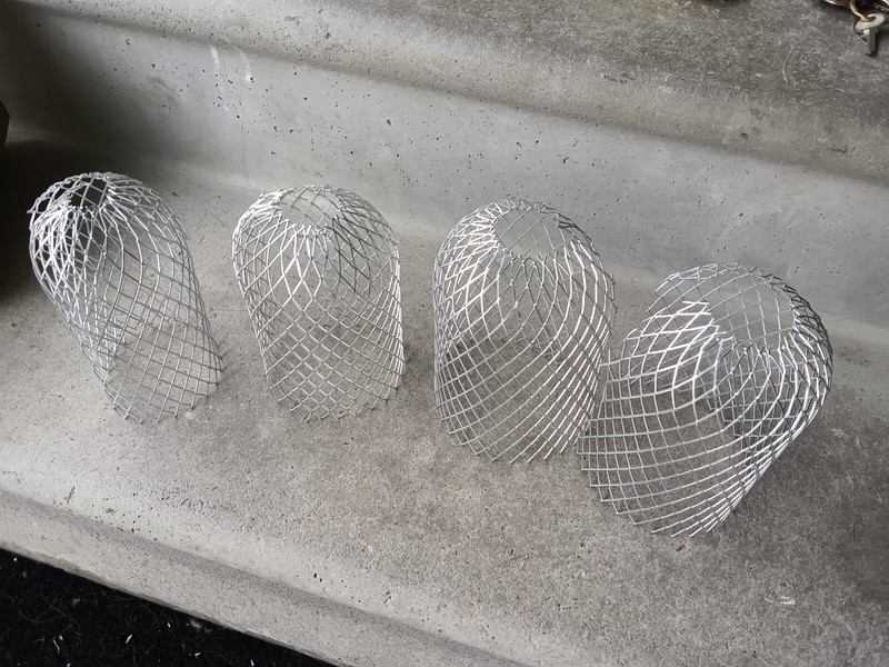 4 NIB gutter metal downspout guards - silver universal expandable