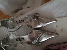 Pumps Silber Mit Schleife In Glitzer Größe 39