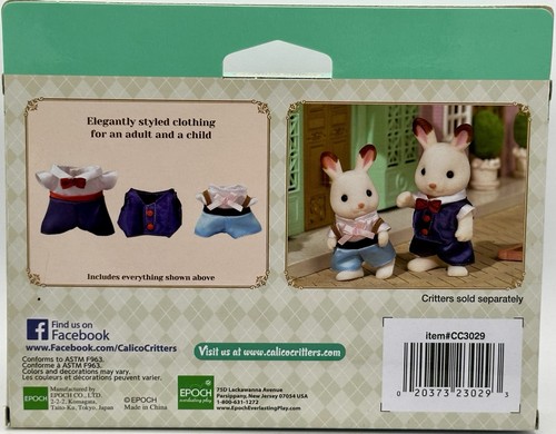 Sylvanian Families Calico Critters Town Anzieh-Set marineblaue & hellblaue Anzüge - Bild 8 von 15
