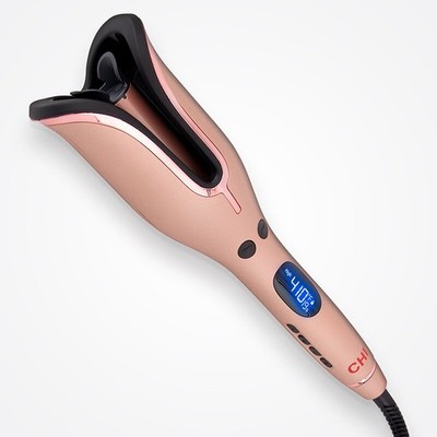 CHI Spin N Curl Rose Gold 1'' Automatic Rotating Curler 410F Dual Voltage New