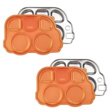 Stainless Bus Plate with Sectional Lid, The Original, Leak-Resistant Divided ...