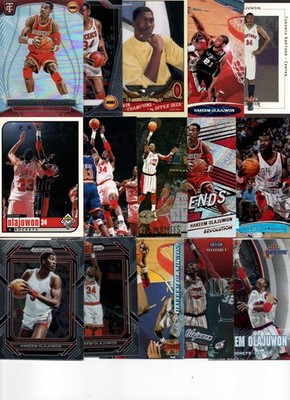Hakeem Olajuwon 25 count BASKETBALL SUPER Card Lot w/inserts HOUSTON ROCKETS A12