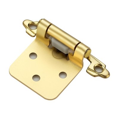 4 Pack (2 Pairs) Gold Cabinet Hinges for Kitchen Doors, Self-Closing, 1/2 Inc...