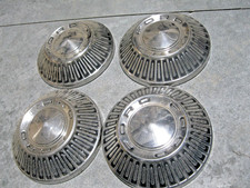 1965-1966 Ford Fairlane Galaxie Hub Cap Dog Dish Set Of 4 Great Condition