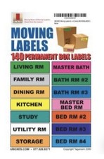 UBOXES Moving Labels 140 Permanent Box Labels