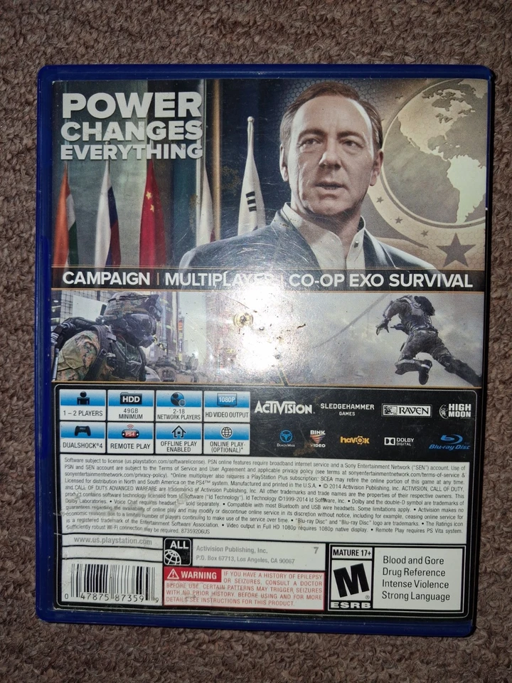 Call of Duty Advance Warfare, probado funcionando, Sony Playstation 4. Foto 2 de 4