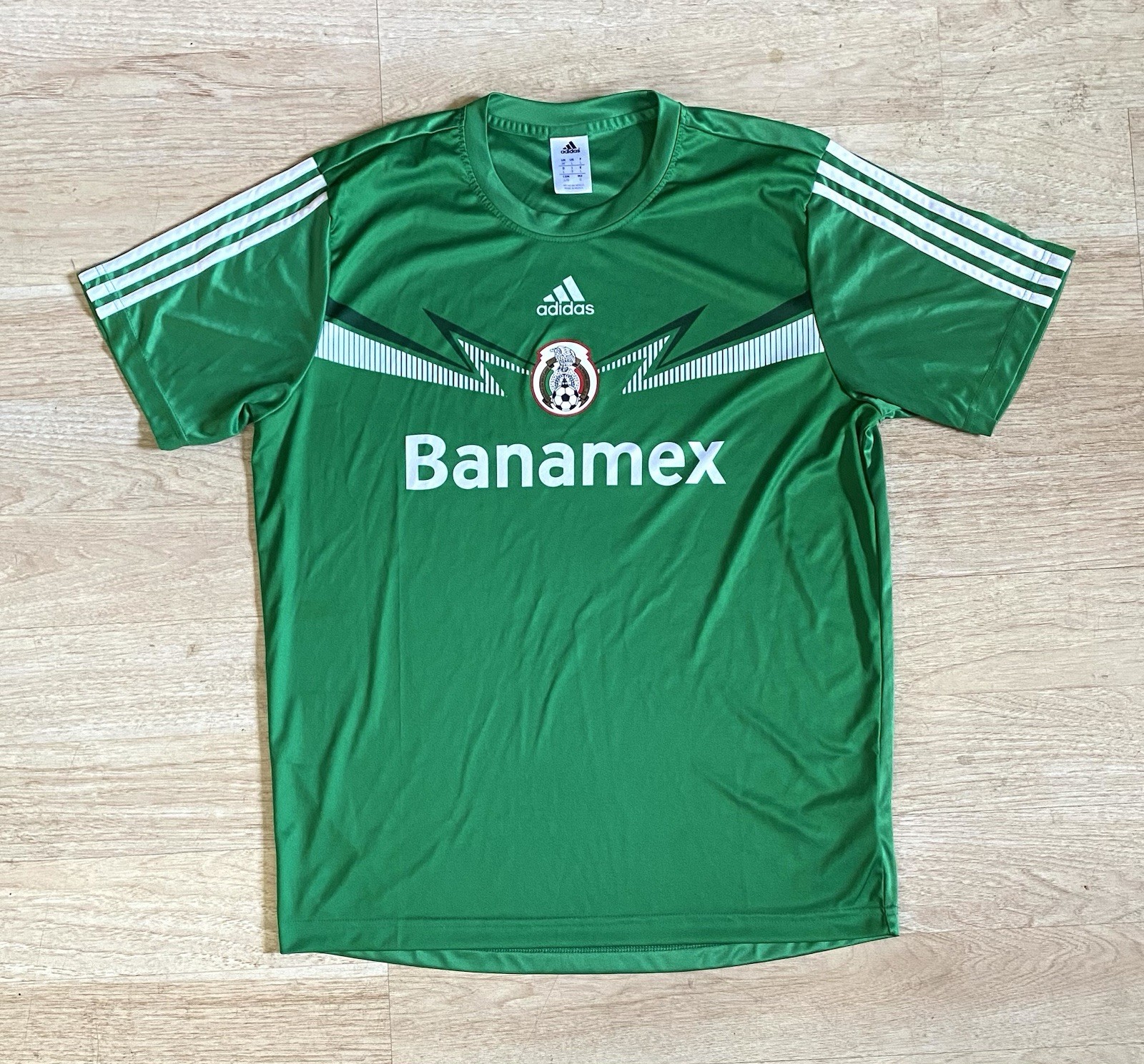 Vintage Adidas Mexico Training Soccer Jersey Size Large 