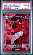 2025 1st Bowman Red Sapphire Jhostynxon Garcia /5 PSA 10 Color Match