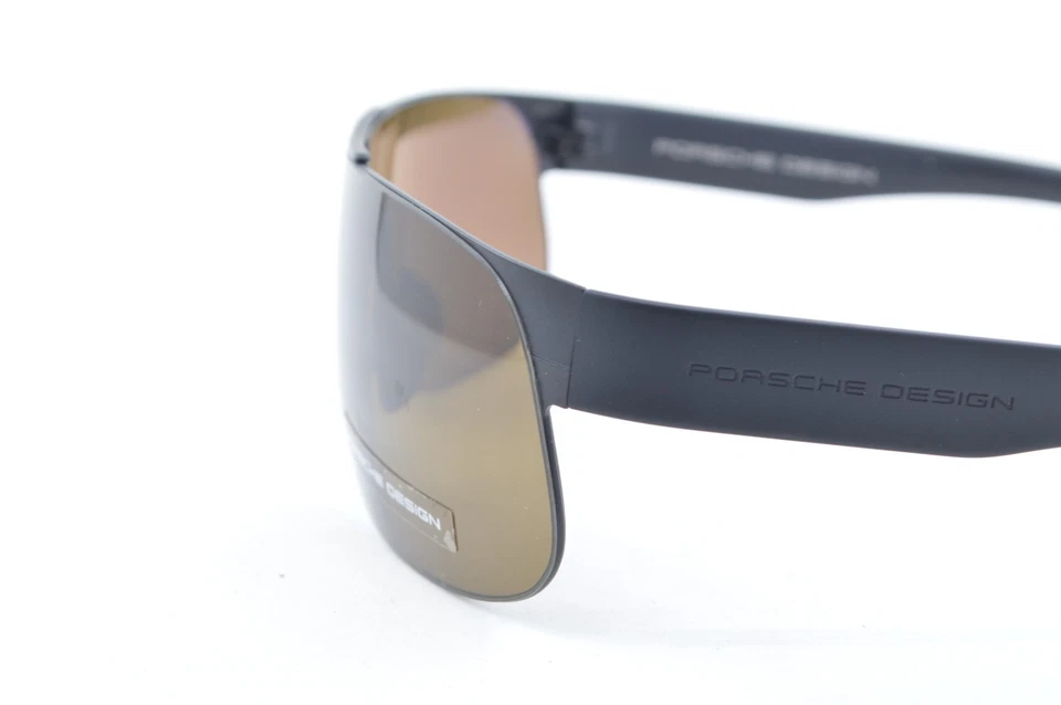 Nuevas gafas de sol auténticas Porsche Design P'8535 D Italia negras mate de gran tamaño nuevas en caja Foto 3 de 4