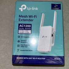 TP-Link RE315 AC1200 WiFi Range Extender Dual Band Signal Booster 1.2Gbps White