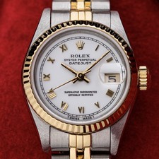 Rolex Lady-Datejust 26mm 1985 Factory White Roman Dial Jubilee Ref. 69173