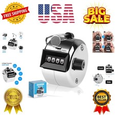 Tally Counter, 4-Digit Clicker Counter, Metal Hand Tally Counters Clicker Pit...