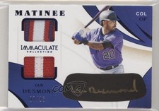 2020 Panini Immaculate Matinee Relics Blue 7/25 Ian Desmond #MA-ID Auto 1u6