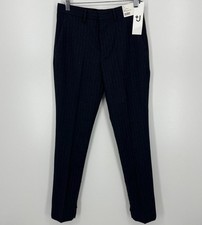 Uniqlo Wool Blend Slim Pants Women's Size 0 Gray Striped New NWT
