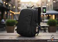 Kono Laptop Rucksack Mit Usb-Ladeanschluss Anti Diebstahl Herren Damen 17,3 Zoll