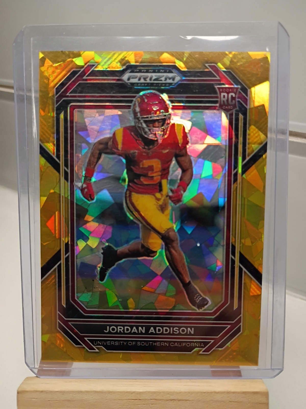 2023 Panini Prizm Draft Picks - Jordan Addison #136 Gold Ice Prizm (RC)