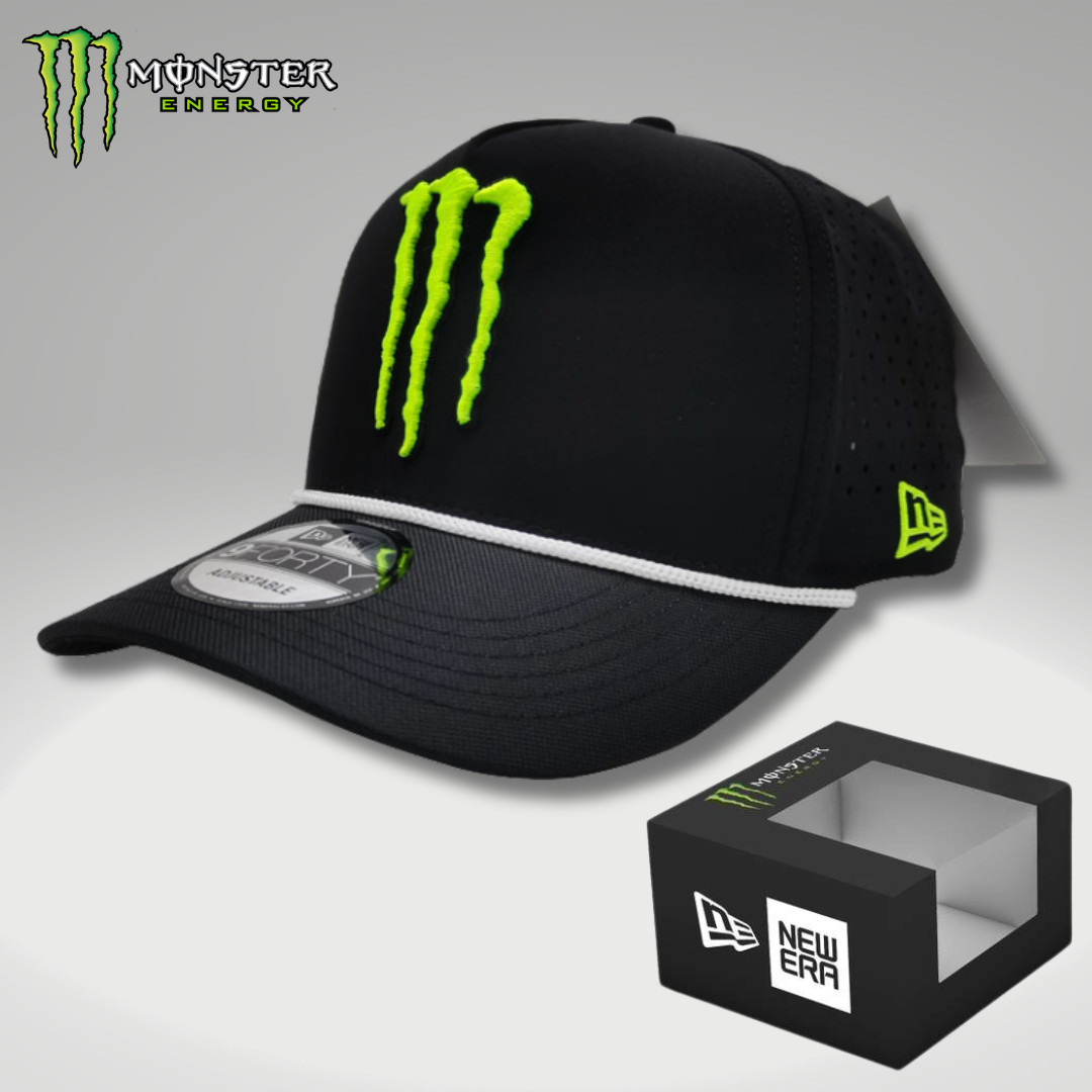 Hat Snapback New Era Black Vented White Rope - Athlete Only with Box
