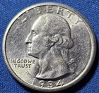 A 1934 Washington Quarter Very Nice High Grade Example