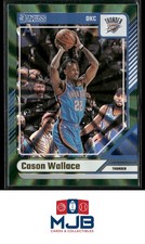 2024-25 Donruss Cason Wallace Holo Green Laser #105 Oklahoma City Thunder