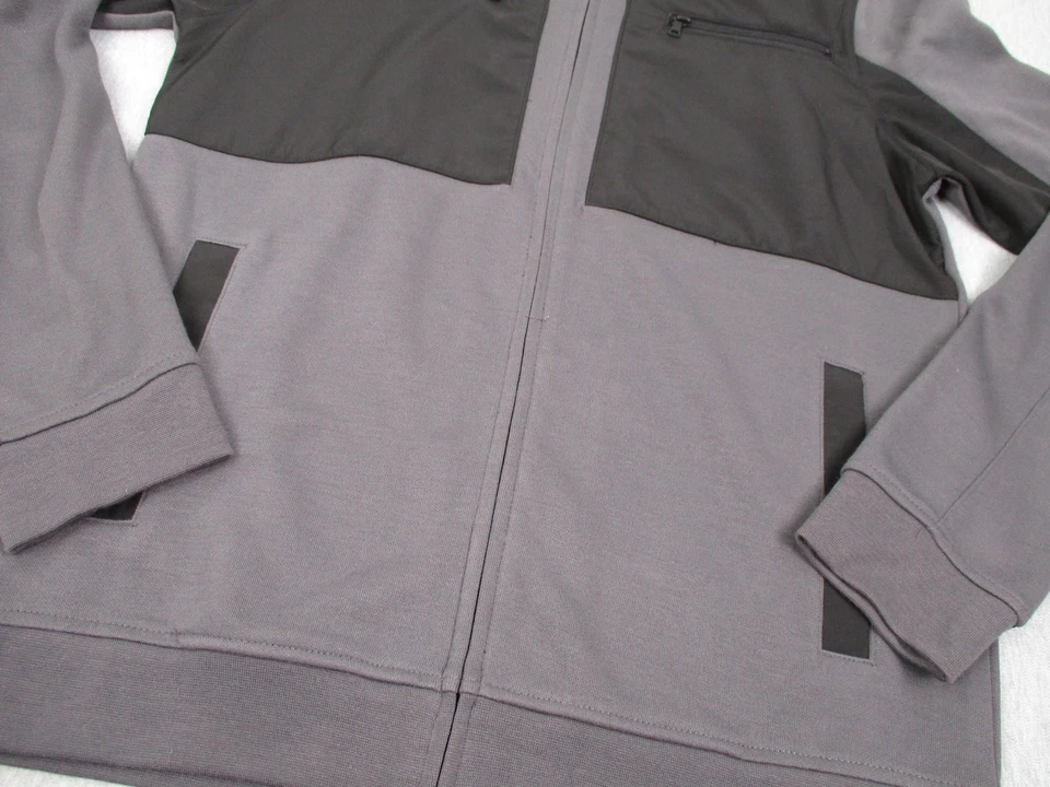 Куртка мужская Alfani средняя серая черная приталенная на молнии с ложным вырезом карманами повседневная - Изображение 4 из 4