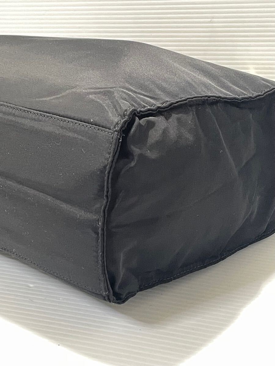 Prada Tessuto Nylon Chain Handle Black Shoulder Bag Vintage Authentic thumbnail 7