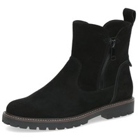 Stiefeletten Damen Leder Schwarz ReißVerschluss 39 EU Caprice Black Suede