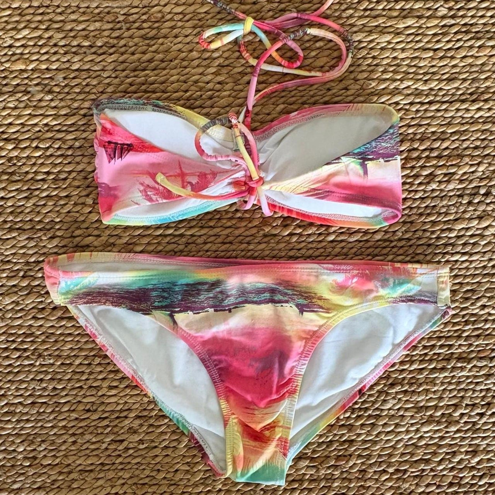 Beach printed multicoloured bikini set - image 2