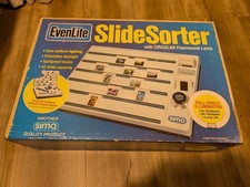 Vintage SIMA EvenLite 42-Slide Sorter With Circular Fluorescent Lamp