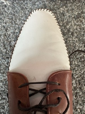 Lorenzo Banfi Made In Italy 2 Toned Leather Lace Up Loafer  display picture 3