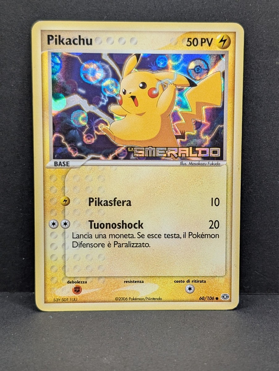 Pikachu 60/106 EX Emerald Reverse Holo Rare Pokemon TCG Nintendo